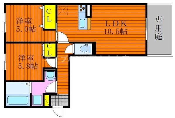 D-room浜野南　A棟の物件間取画像